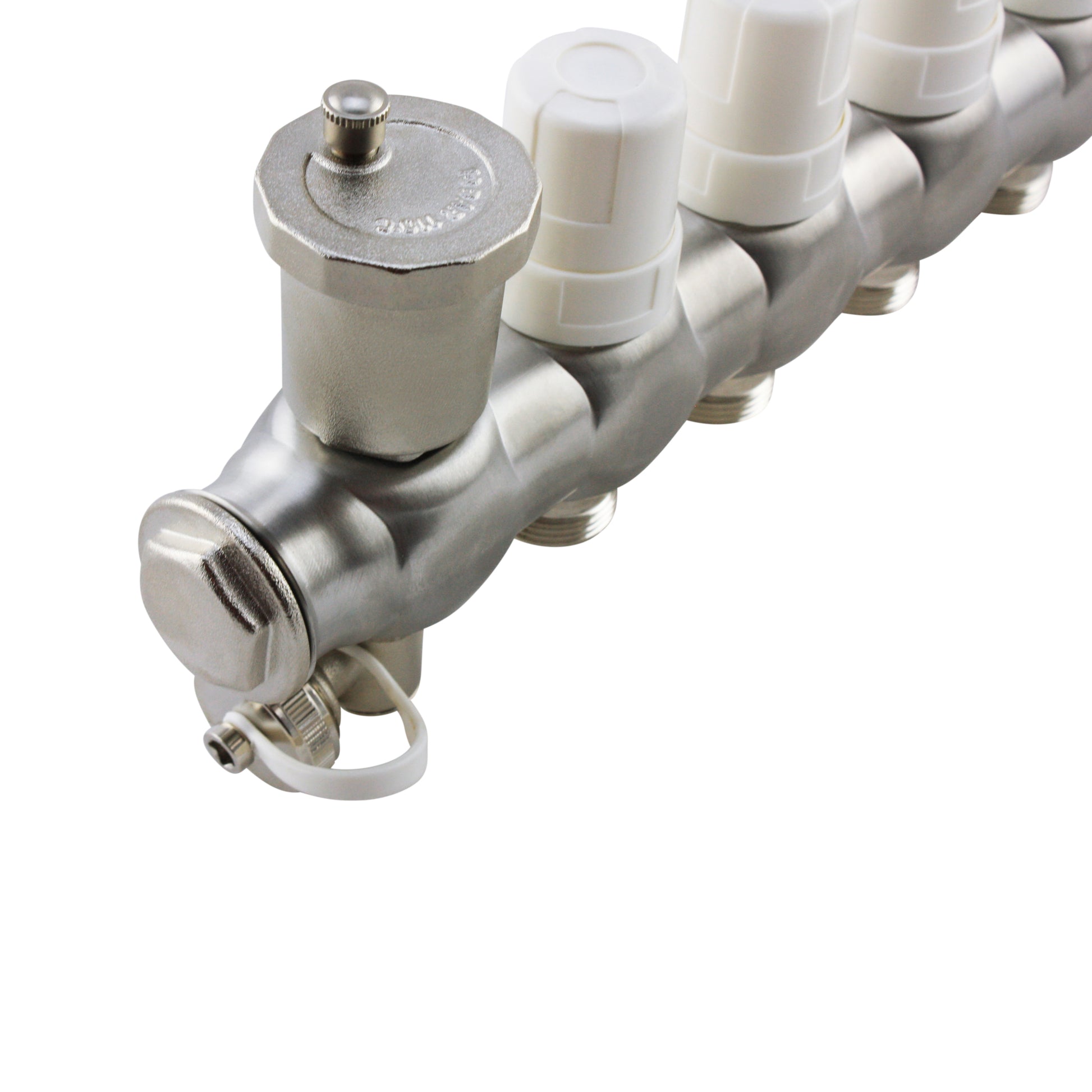 Detailansicht des automatischen Entlüfters am Heizkreisverteiler