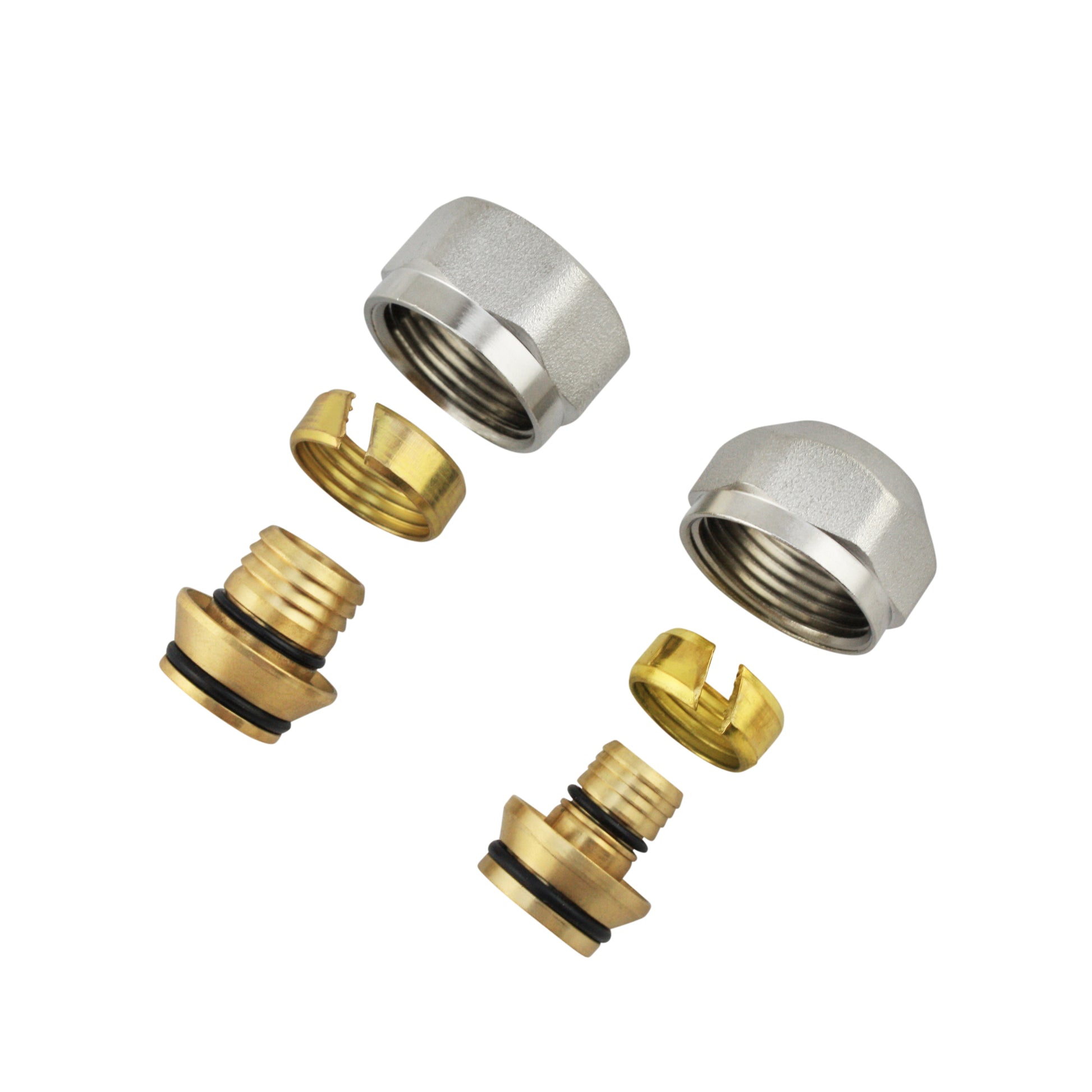 Klemmringverschraubungen 16x2 und 20x2 mm für Heizkreisverteiler