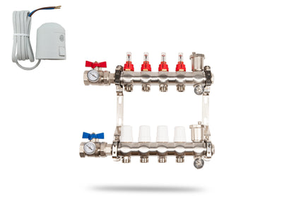 Heizkreisverteiler-4Heizkreise-Stellantrieb