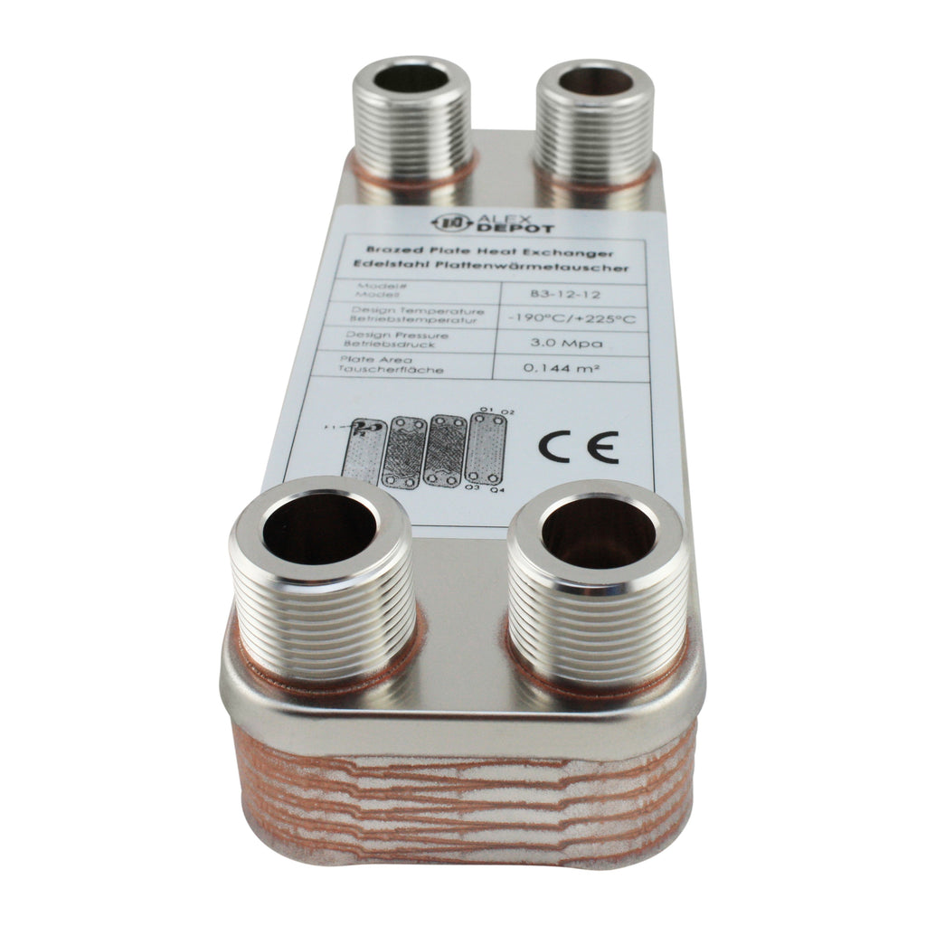 Plattenwärmetauscher B3-12-12 - 25 kW, 12 Platten