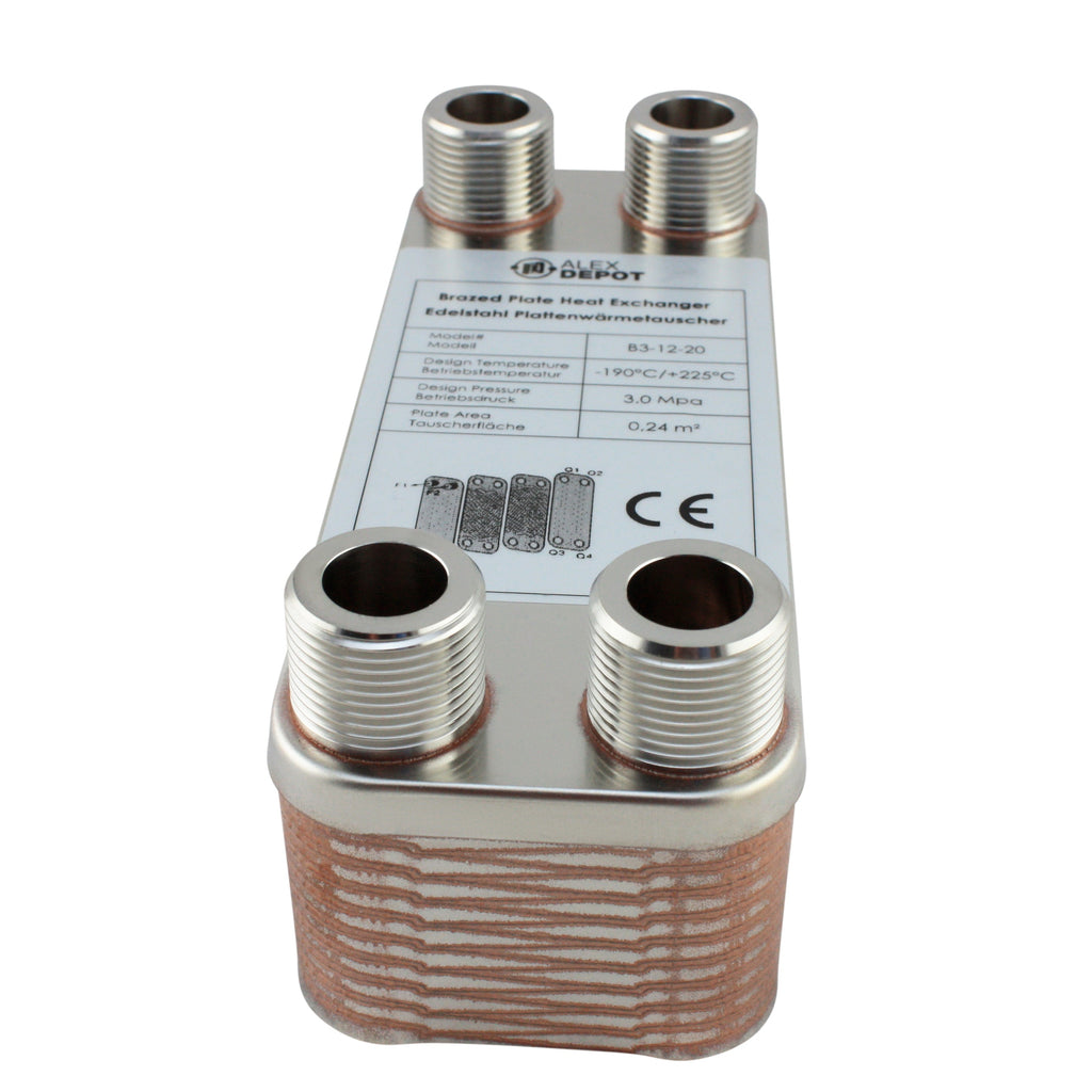 Plattenwärmetauscher B3-12-20 - 45 kW, 20 Platten