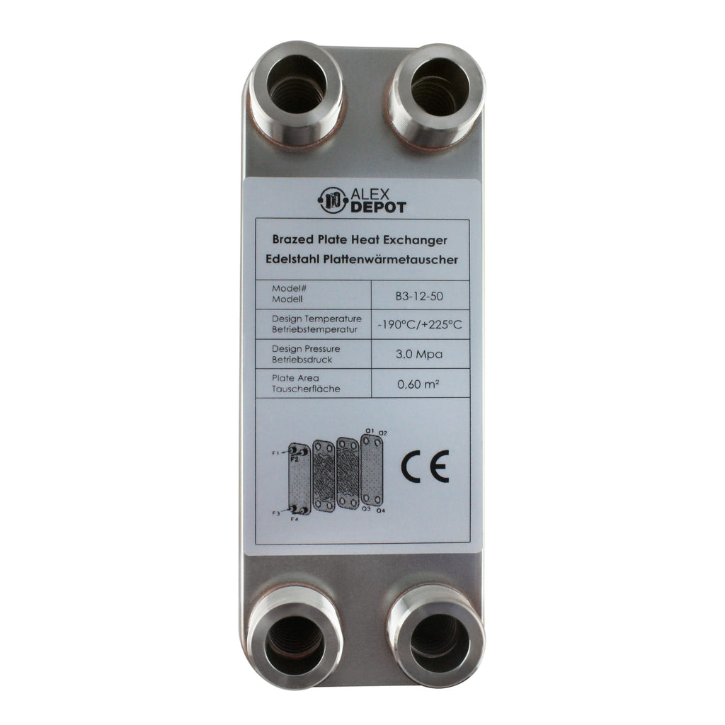 Plattenwärmetauscher B3-12-50 - 90 kW, 50 Platten