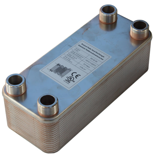 Intercambiador de calor de placas B3-32-30 - 175kW, 30 placas
