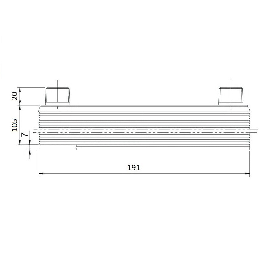Plate heat exchanger B3-12-50 - 90kW, 50 plates